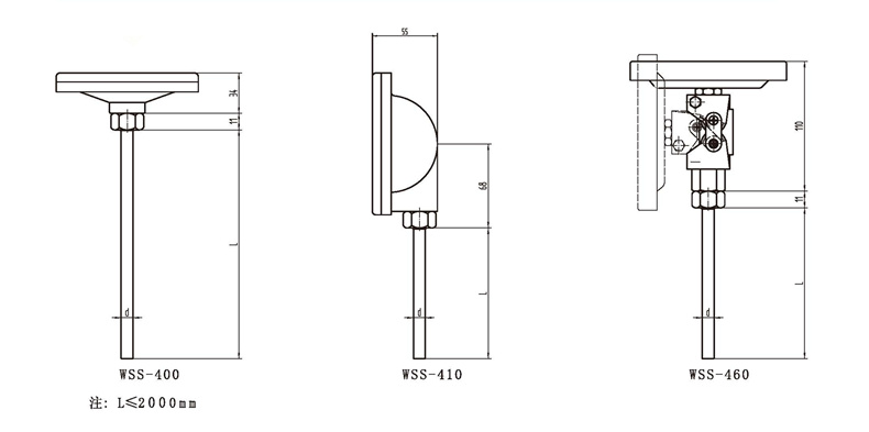 WSS工業雙金屬溫度計（通用型無固定裝置）_http://www.tanliwaw.cn_雙金屬溫度計_第3張
