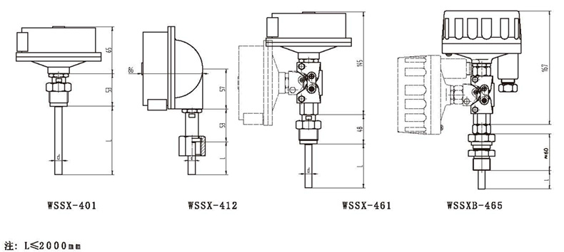 WSSX工業雙金屬溫度計（電接點型螺紋式）_http://www.tanliwaw.cn_雙金屬溫度計_第3張