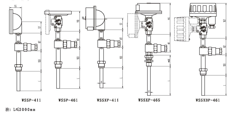 WSSX工業雙金屬溫度計（一體化型螺紋式）_http://www.tanliwaw.cn_雙金屬溫度計_第3張