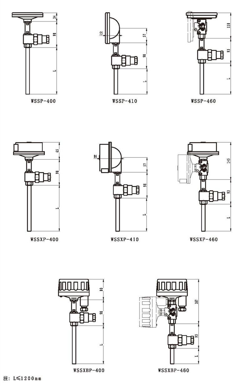 WSSX工業雙金屬溫度計（一體化型無固定裝置）_http://www.tanliwaw.cn_雙金屬溫度計_第3張